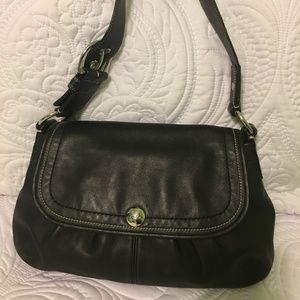 Coach Soho Pleated Flap Leather Bag - LIKE NEW